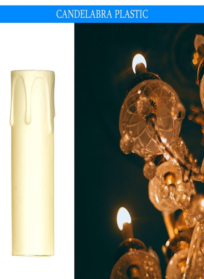 Ciata - 12 Pack - 3.5 inch Ivory Plastic Drip Candle Covers with 13/16 inch Inside Diameter and 7/8 inch Outside Diameter (3.5 inch, Ivory) - Image 5